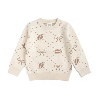 Sweet Wink - Sweet Wink - Football Trellis Sweater - Kids Clothing - Game Day - Classy Rascals Boutique