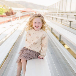 Sweet Wink - Sweet Wink - Football Trellis Sweater - Kids Clothing - Game Day - Classy Rascals Boutique