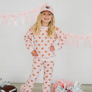 Sweet Wink - Sweet Wink Football Trellis Sweatshirt | Girls Game Day Crewneck - Classy Rascals Boutique