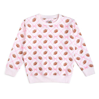 Sweet Wink - Sweet Wink Football Trellis Sweatshirt | Girls Game Day Crewneck - Classy Rascals Boutique