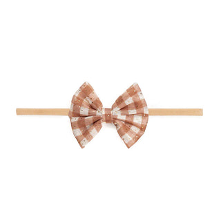 Sweet Wink - Sweet Wink - Gingham Printed Tulle Bow Baby Headband - Classy Rascals Boutique