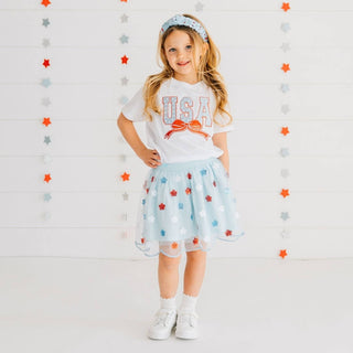 Sweet Wink - Sweet Wink - USA Sequin Stars Tutu - Fourth of July - Kids Clothing - Classy Rascals Boutique