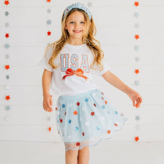 Sweet Wink - Sweet Wink - USA Sequin Stars Tutu - Fourth of July - Kids Clothing - Classy Rascals Boutique