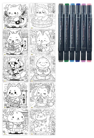 Sycamore - Sycamore - Manga - Layout and Markers - Kawaii Animals - Classy Rascals Boutique