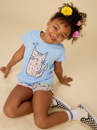 Tea Collection - Tea Azulejo Cat Graphic Tee - Classy Rascals Boutique