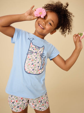 Tea Collection - Tea Azulejo Cat Graphic Tee - Classy Rascals Boutique
