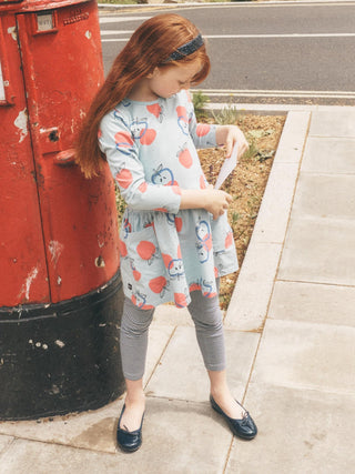 Tea Collection - Tea Collection Long Sleeve Pocket Dress | Tossed Apples - Classy Rascals Boutique
