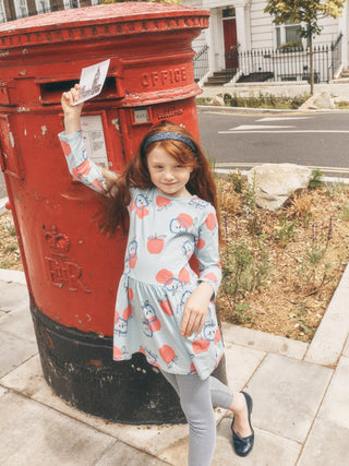 Tea Collection - Tea Collection Long Sleeve Pocket Dress | Tossed Apples - Classy Rascals Boutique