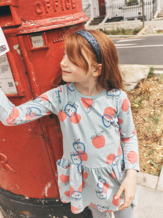 Tea Collection - Tea Collection Long Sleeve Pocket Dress | Tossed Apples - Classy Rascals Boutique