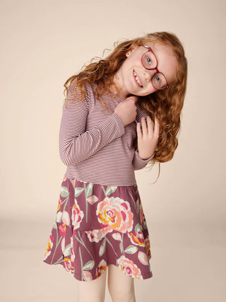 Tea Collection - Tea Collection Tiered Skirted Twirl Dress Turkish Rose - Classy Rascals Boutique