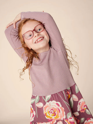 Tea Collection - Tea Collection Tiered Skirted Twirl Dress Turkish Rose - Classy Rascals Boutique