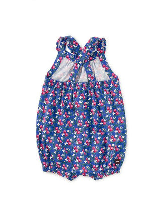 Tea Collection - Tea Cross - Back Baby Romper Flamenco Fan Rose - Classy Rascals Boutique