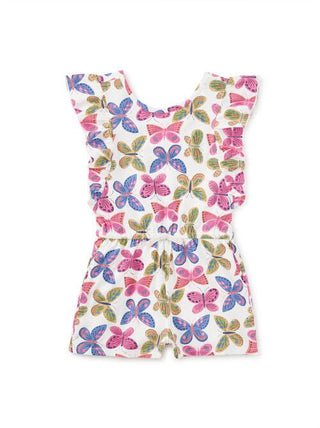 Tea Collection - Tea Flutter Sleeve Romper Flutter Fiesta - Classy Rascals Boutique