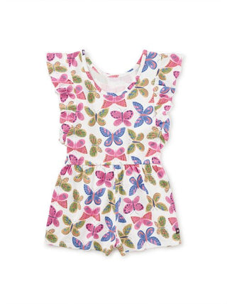 Tea Collection - Tea Flutter Sleeve Romper Flutter Fiesta - Classy Rascals Boutique