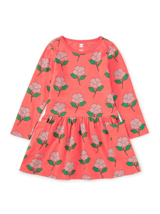 Tea Collection - Tea Long Sleeve Pocket Dress Winter Camellia - Classy Rascals Boutique