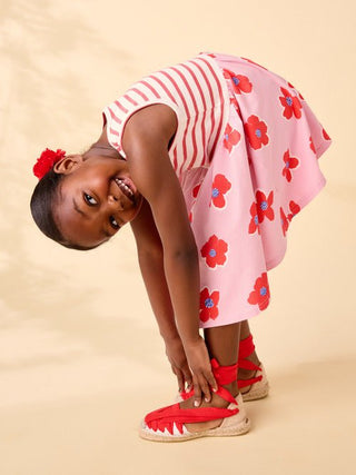 Tea Collection - Tea Print Mix Tank Skirted Dress Rock Floral - Classy Rascals Boutique