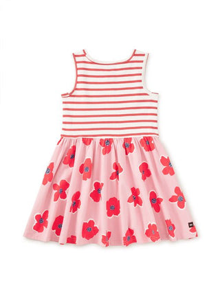 Tea Collection - Tea Print Mix Tank Skirted Dress Rock Floral - Classy Rascals Boutique