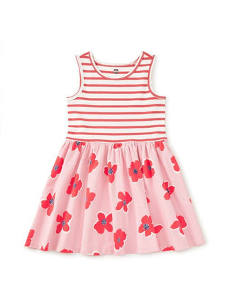 Tea Collection - Tea Print Mix Tank Skirted Dress Rock Floral - Classy Rascals Boutique