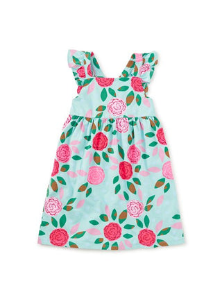 Tea Collection - Tea Ruffle Strap Dress Spinning Carnations - Classy Rascals Boutique