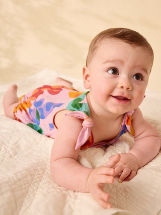 Tea Collection - Tea Tie Shoulder Baby Romper Butterfly Spot - Classy Rascals Boutique