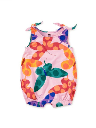 Tea Collection - Tea Tie Shoulder Baby Romper Butterfly Spot - Classy Rascals Boutique