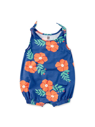 Tea Collection - Tea Tie Shoulder Baby Romper Rock Rose - Classy Rascals Boutique
