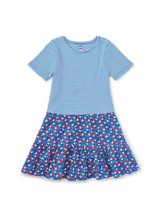 Tea Collection - Tea Tier Skirted Twirl Dress Flamenco Fan Rose - Classy Rascals Boutique