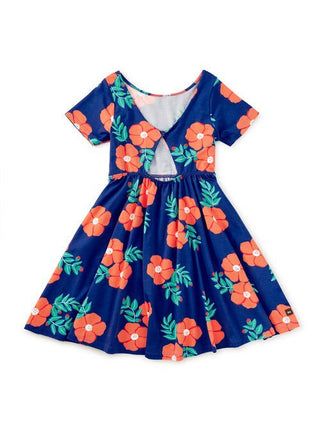 Tea Collection - Tea Twist Back Ballet Dress Rock Rose - Classy Rascals Boutique