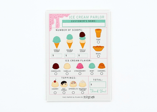 The Paper and Plan Co. - The Paper and Plan Co. - Ice Cream Parlor Playtime Pad® - Classy Rascals Boutique
