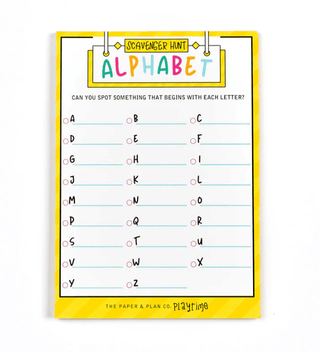 The Paper and Plan Co. - The Paper and Plan Co. - Kids Alphabet Scavenger Hunt Playtime Pad™ - Classy Rascals Boutique