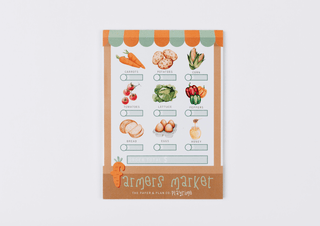 The Paper and Plan Co. - The Paper and Plan Co. - Kids Farmers Market Playtime Pad™ - Classy Rascals Boutique