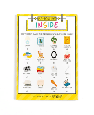 The Paper and Plan Co. - The Paper and Plan Co. - Kids Inside Scavenger Hunt Playtime Pad™ - Classy Rascals Boutique