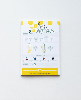 The Paper and Plan Co. - The Paper and Plan Co. - Kids Lemonade Stand Playtime Pad™ - Classy Rascals Boutique