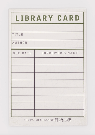 The Paper and Plan Co. - The Paper and Plan Co. - Kids Playtime Pad™ - Library Card - Classy Rascals Boutique