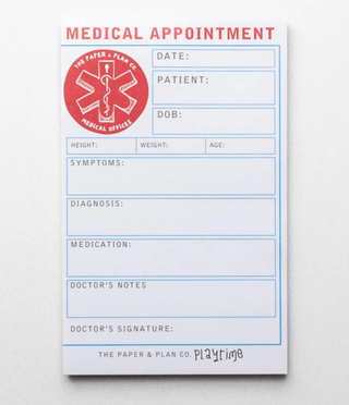 The Paper and Plan Co. - The Paper and Plan Co. - Kids Playtime Pad™ - Medical Appointment - Classy Rascals Boutique