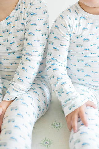 The Uptown Baby - The Uptown Baby Construction Zone Sleep Romper - Classy Rascals Boutique