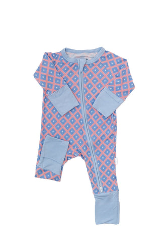 The Uptown Baby - The Uptown Baby Diamond Star Sleep Romper - Classy Rascals Boutique