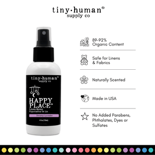 Tiny Human Supply Co. - Tiny Human Supply Co. - Happy Place Linen Spray 4oz - Dreamy Lavender - Classy Rascals Boutique