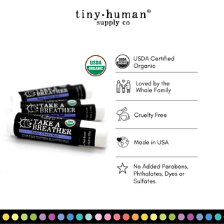 Tiny Human Supply Co. - Tiny Human Supply Co. - Take a Breather Organic Baby Chest Rub Stick, 0.5oz - Classy Rascals Boutique