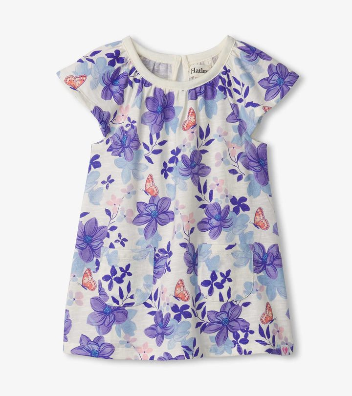Hatley Painted Magnolias Easy Raglan Dress