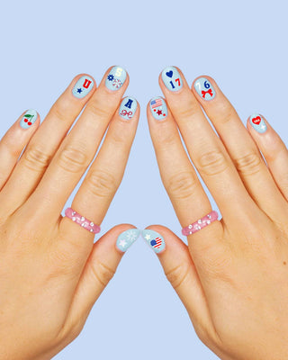 xo, Fetti - xo, Fetti - America 250 Nail Stickers | patriotic nails, usa party - Classy Rascals Boutique