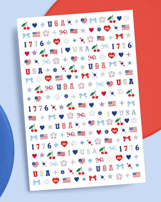 xo, Fetti - xo, Fetti - America 250 Nail Stickers | patriotic nails, usa party - Classy Rascals Boutique