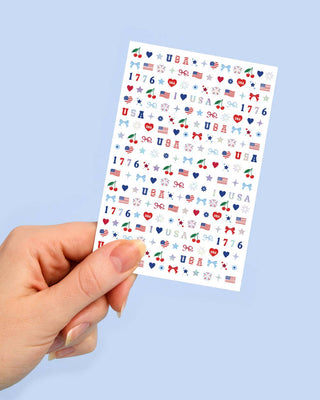 xo, Fetti - xo, Fetti - America 250 Nail Stickers | patriotic nails, usa party - Classy Rascals Boutique