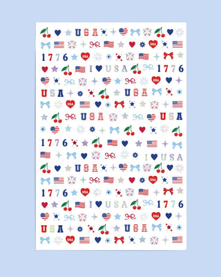 xo, Fetti - xo, Fetti - America 250 Nail Stickers | patriotic nails, usa party - Classy Rascals Boutique