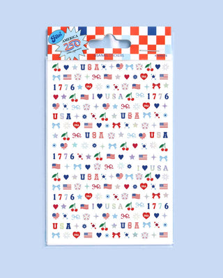 xo, Fetti - xo, Fetti - America 250 Nail Stickers | patriotic nails, usa party - Classy Rascals Boutique