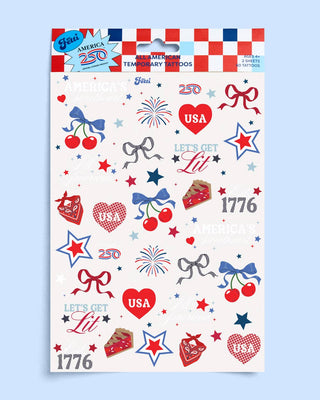 xo, Fetti - xo, Fetti - America 250 Tattoos | patriotic, 4th of july, usa, temporary - Classy Rascals Boutique