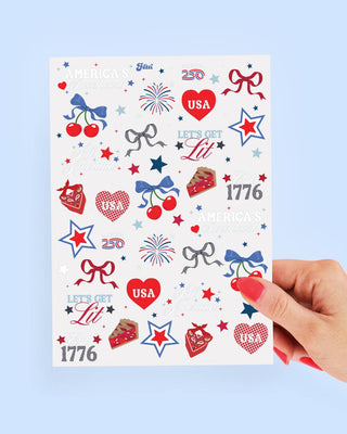 xo, Fetti - xo, Fetti - America 250 Tattoos | patriotic, 4th of july, usa, temporary - Classy Rascals Boutique