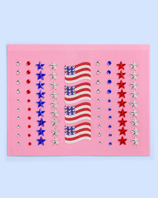 xo, Fetti - xo, Fetti - America Face Gems | Patriotic Face Stickers, Red White Blue - Classy Rascals Boutique