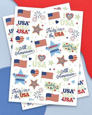 xo, Fetti - xo, Fetti - Fourth of July Tattoos | glow in dark, patriotic, usa flag, - Classy Rascals Boutique