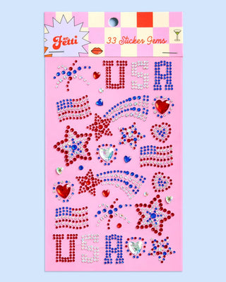 xo, Fetti - xo, Fetti - USA Face Gems | patriotic, fourth july, festival, americana - Classy Rascals Boutique